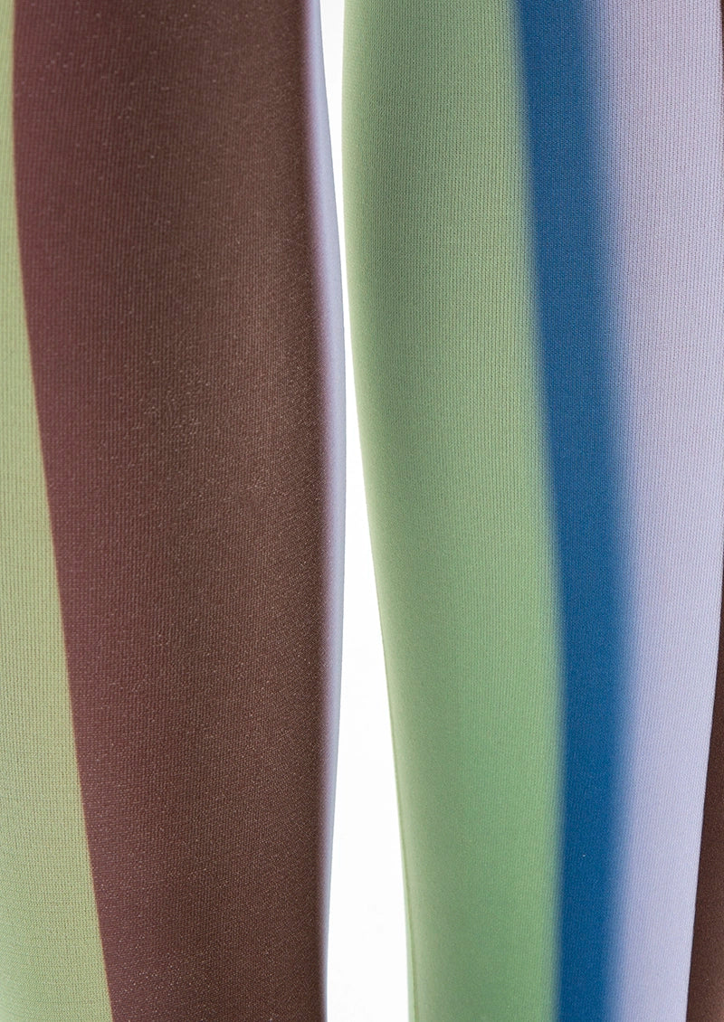 Viken Plan Fashion Printed Tights Personality Pantyhose/Tights [Greenish Stripe]