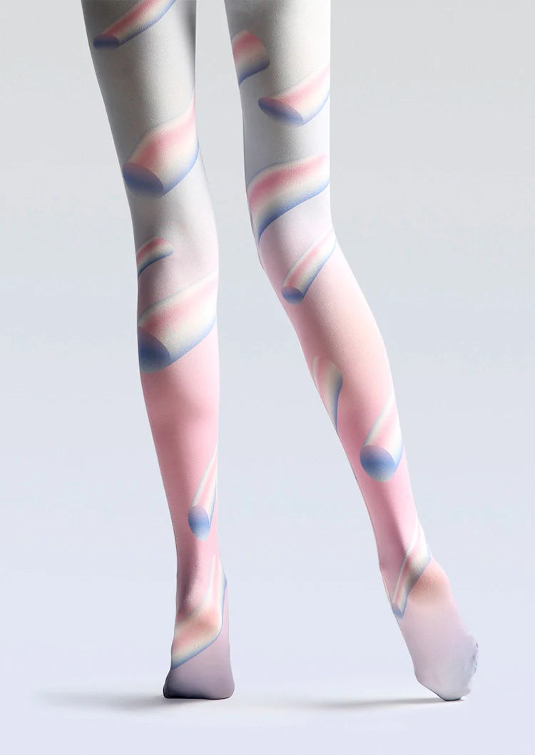 Viken Plan Cyberpunk Art Print Tights Futuristic Pantyhose/Tights [Cyber space]