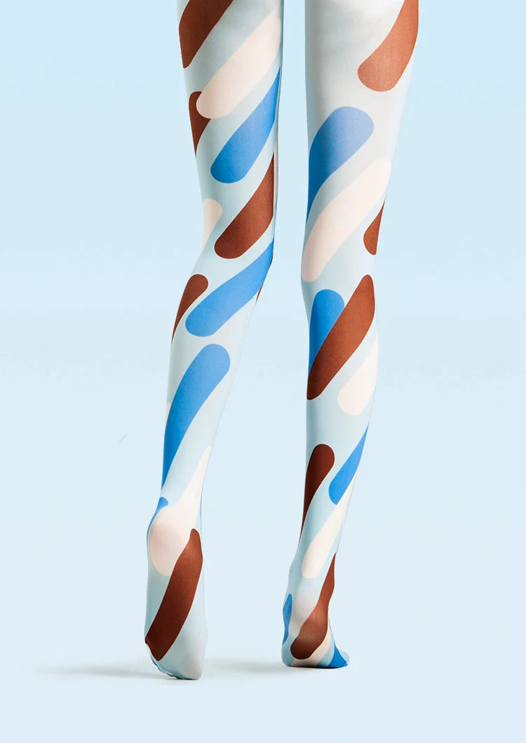 Viken Plan PopArt Print Cute Pantyhose/Tights [Circular stripes]