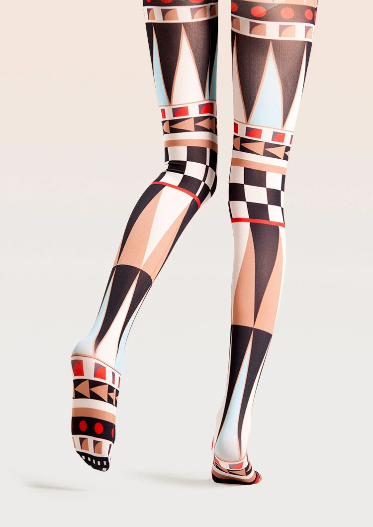 Viken Plan Gypsy Check Tights Hosiery Pantyhose