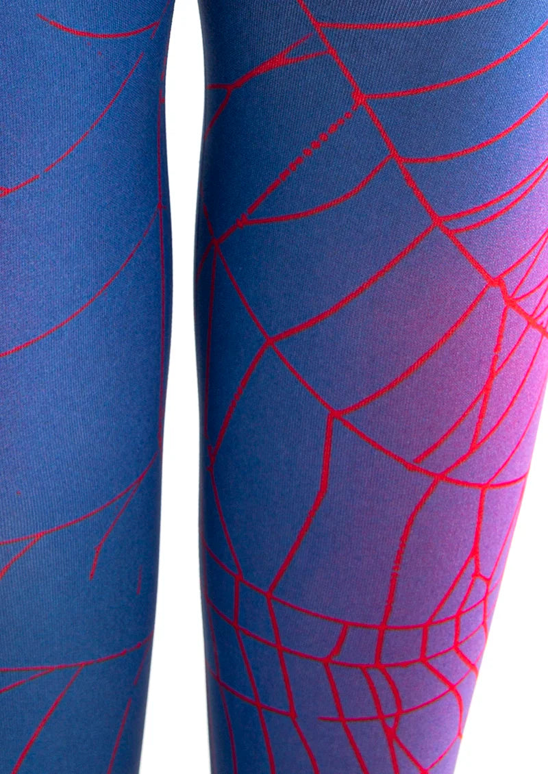 Viken Plan Holiday Print Tights Personality Pantyhose/Tights [Spiderweb Rainbow]