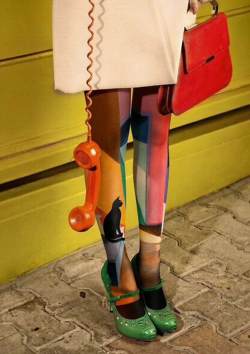 Viken Plan Phantom Cat Wonderland Tights Hosiery Pantyhose