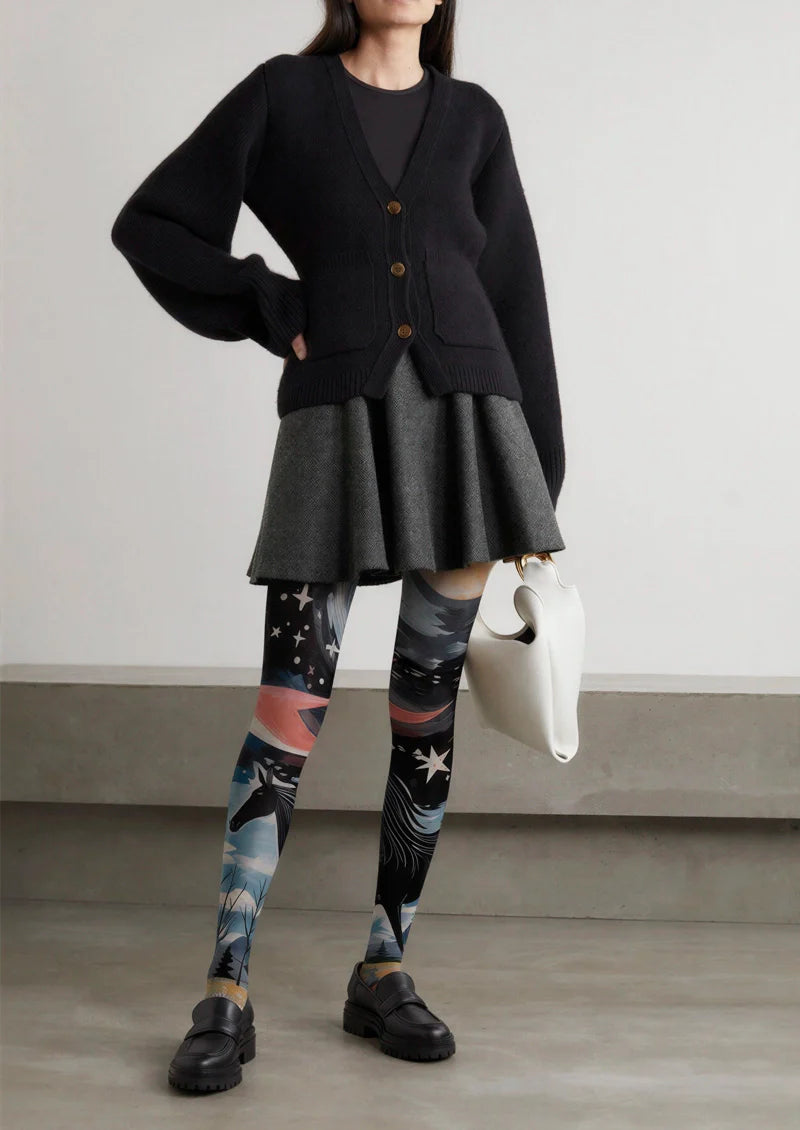 Viken Plan Stardust Horse Trail Tights Hosiery Pantyhose