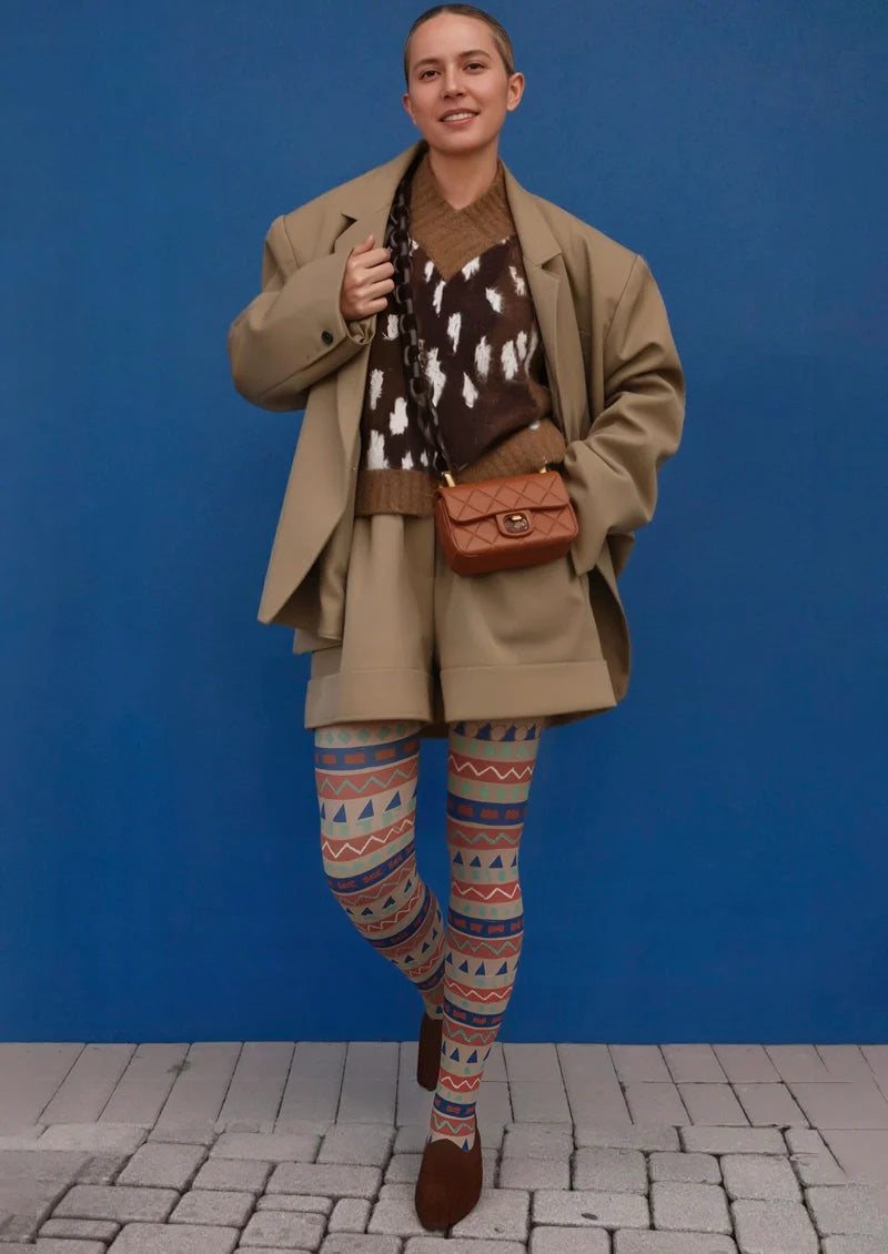 Viken Plan Stone Tassel Tights Hosiery Pantyhose