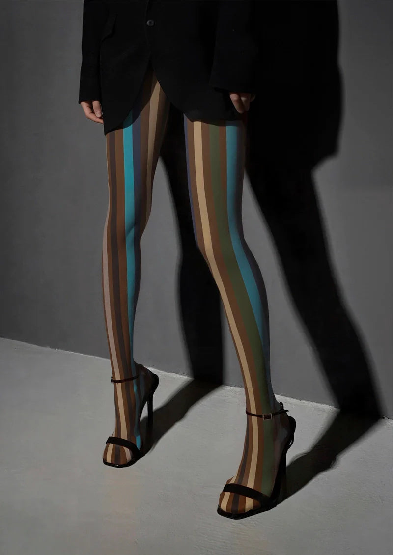 Viken Plan Dust Light Stripes Tights Hosiery Pantyhose