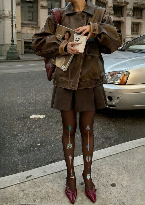 Viken Plan Arrow Tights Hosiery Pantyhose