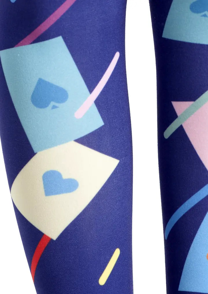 Viken Plan PopArt Print Offbeat Pantyhose/Tights [Poker]