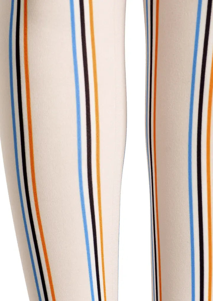 Viken Plan Beige Striped College Tights Hosiery Pantyhose