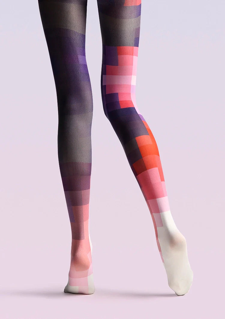 Viken Plan  PopArt Print Tights Cyberpunk Pantyhose/Tights [Pixel dusk]