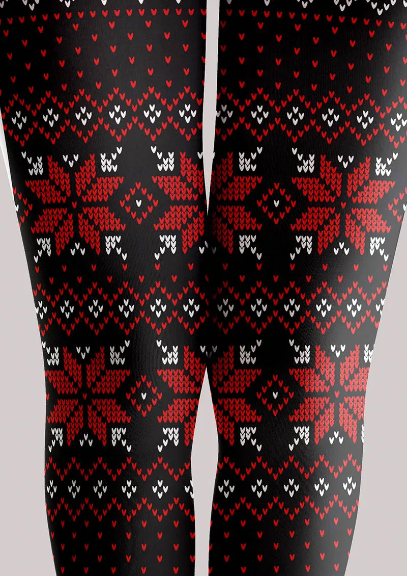 Viken Plan Christmas Fun Art Christmas Knitting Tights Hosiery Pantyhose