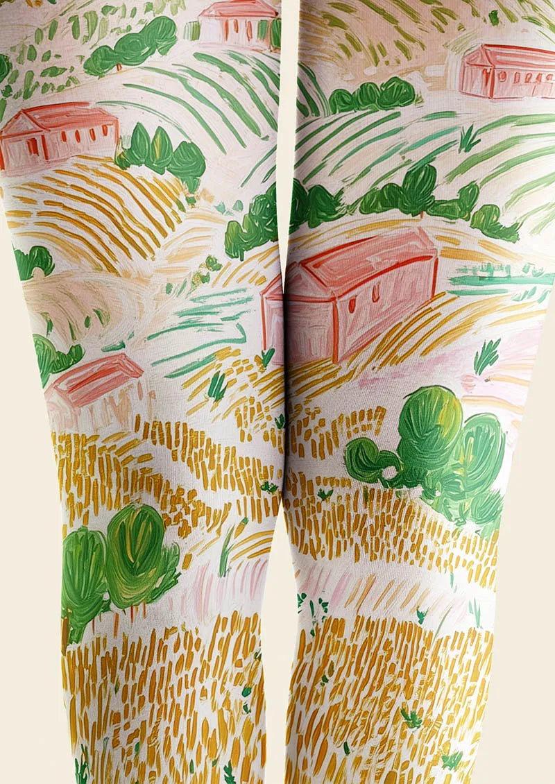 Viken Plan Pastoral Sketch Tights Hosiery Pantyhose