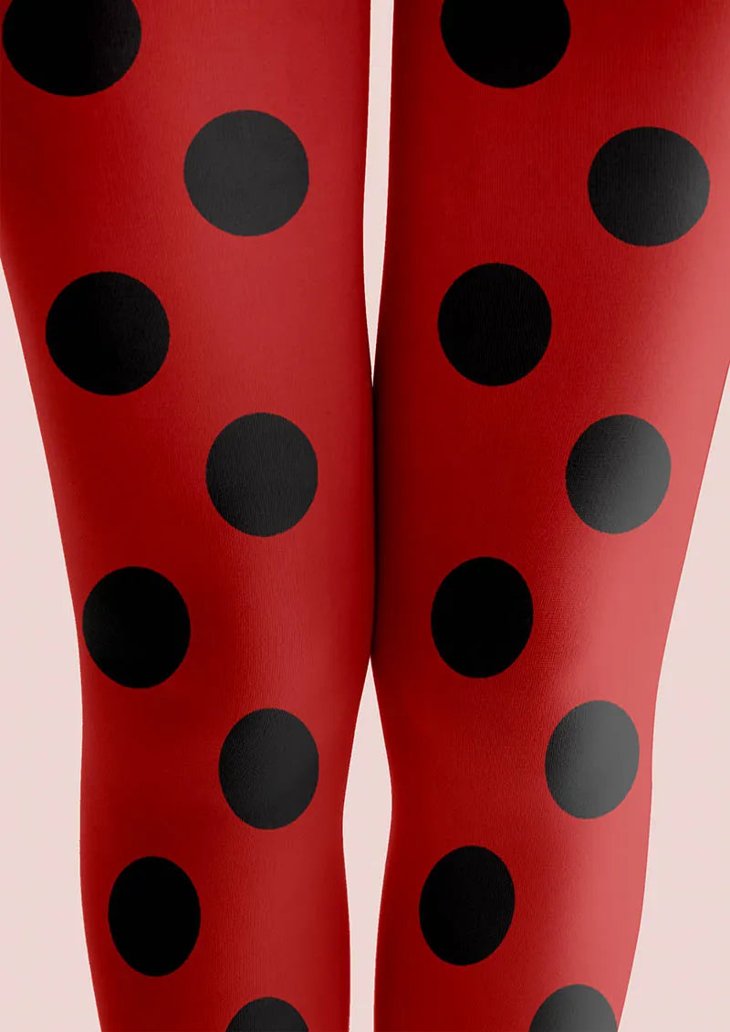 Viken Plan Red Dots Tights Hosiery Pantyhose