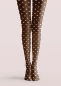 Viken Plan Cocoa Dots Tights Hosiery Pantyhose