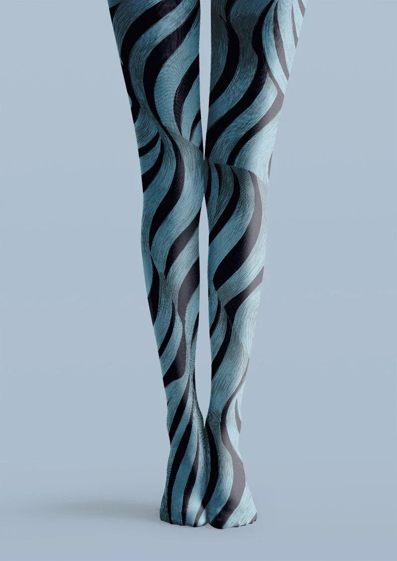 Viken Plan Blue Mirage Tights Hosiery Pantyhose