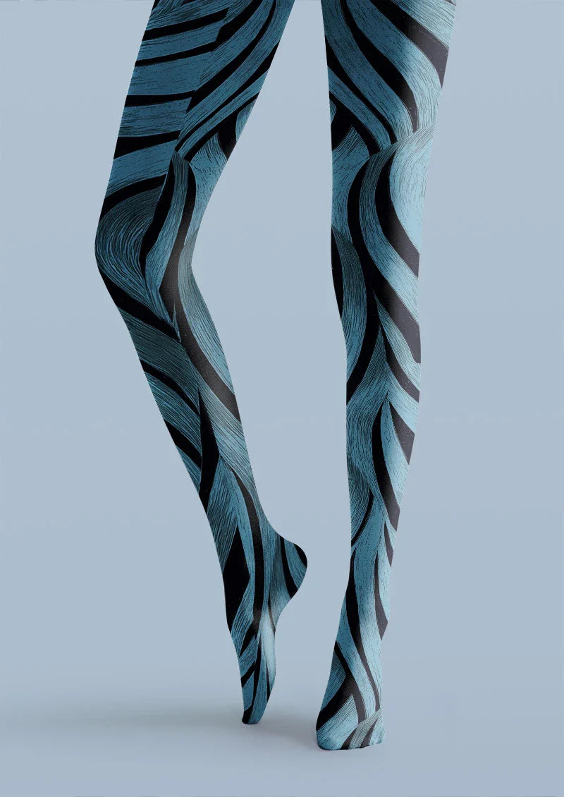 Viken Plan Blue Mirage Tights Hosiery Pantyhose