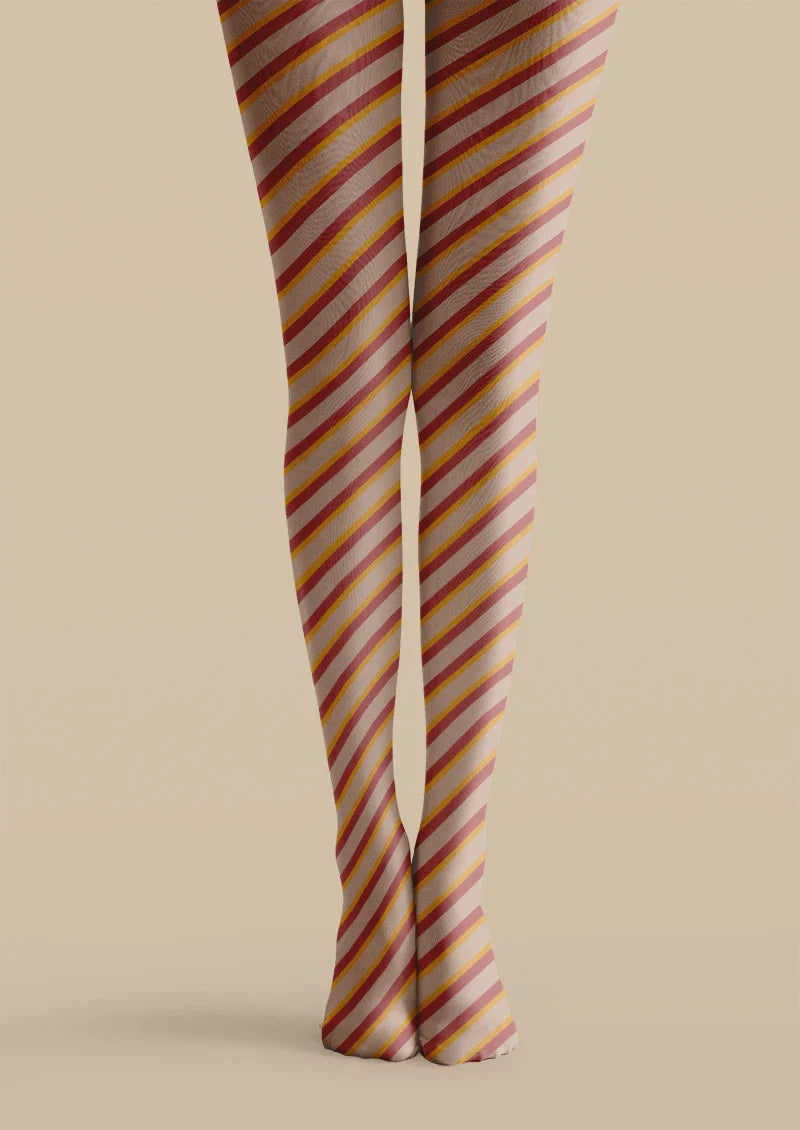 Viken Plan Candy Stripe Tights Hosiery Pantyhose