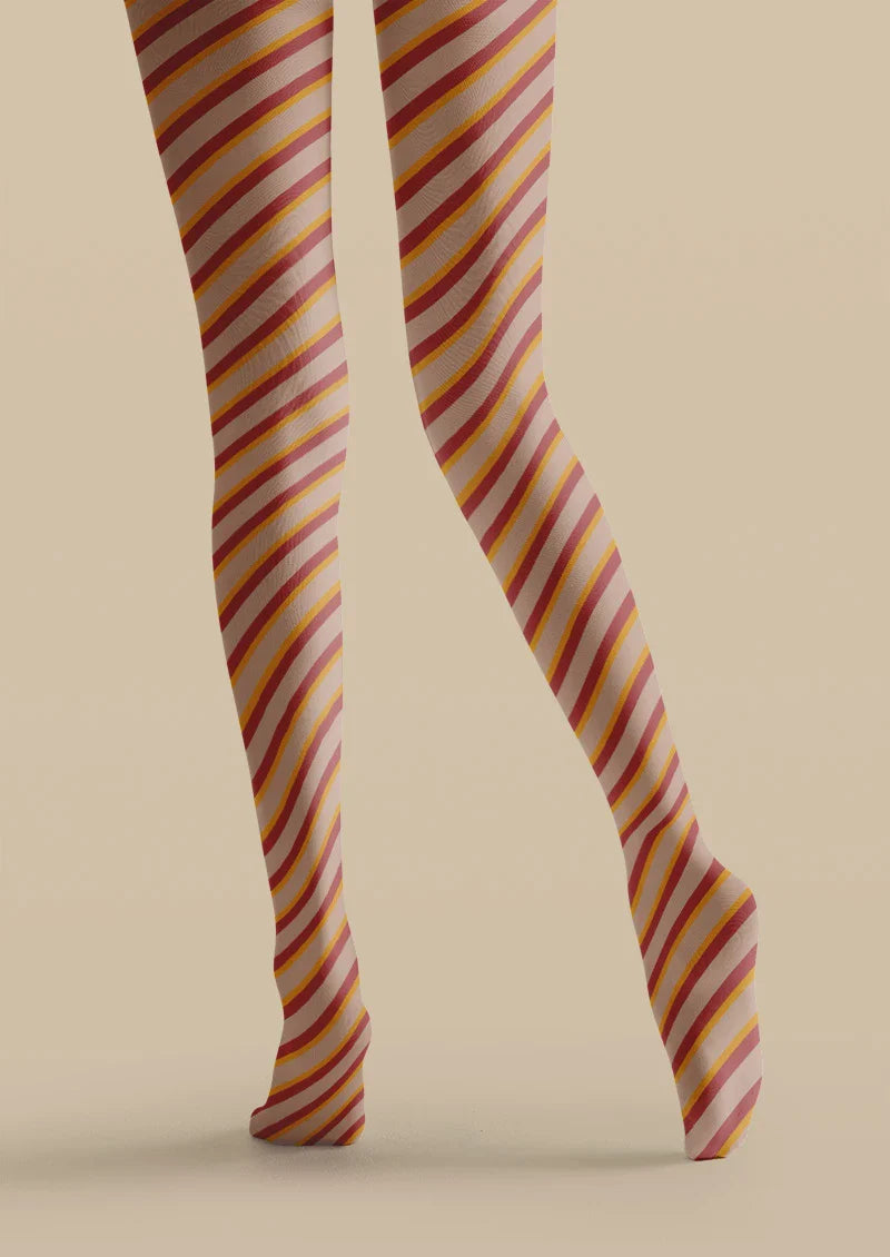 Viken Plan Candy Stripe Tights Hosiery Pantyhose