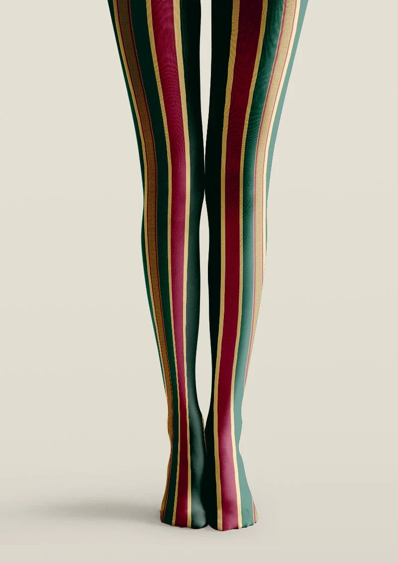 Viken Plan Color Stripe Tights Hosiery Pantyhose