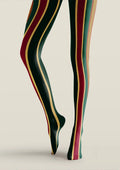 Viken Plan Color Stripe Tights Hosiery Pantyhose