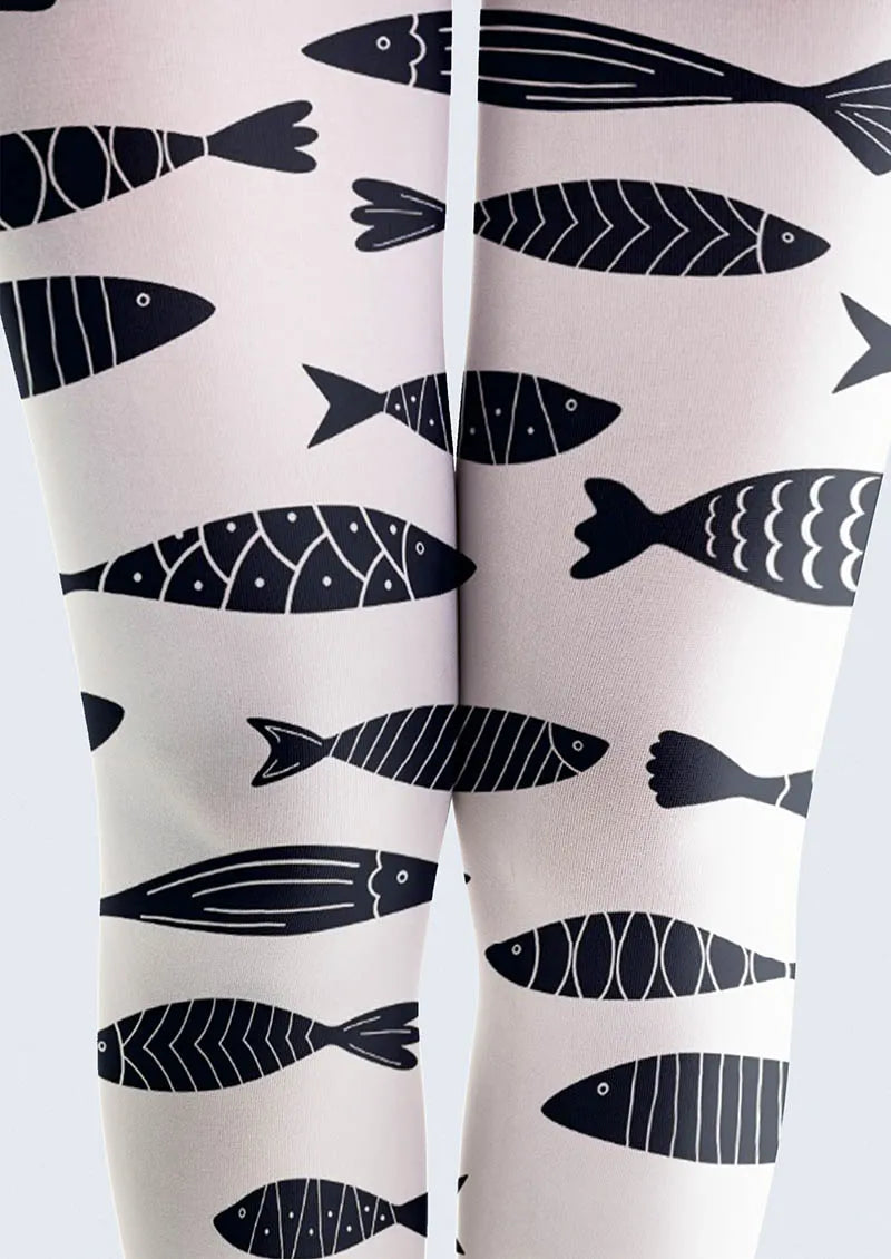 Viken Plan Fish Pattern Song Tights Hosiery Pantyhose