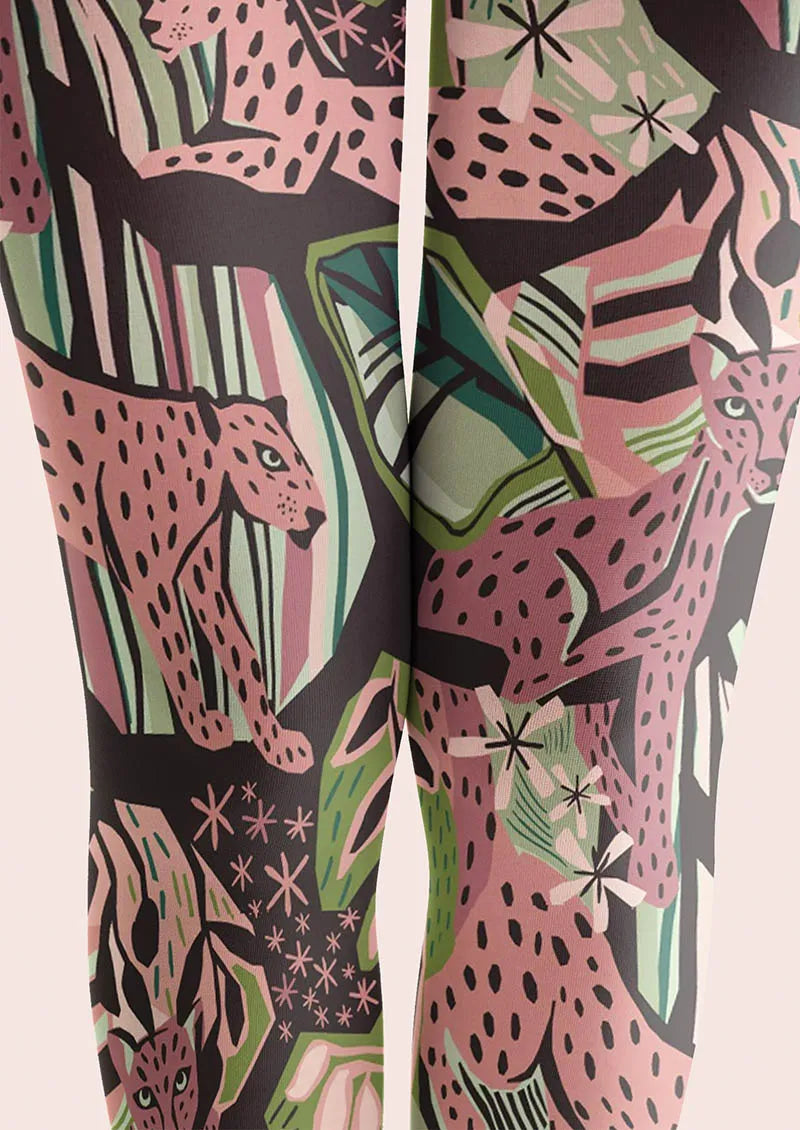 Viken Plan Floral pattern Botanical Tattoo Tights Hosiery Pantyhose
