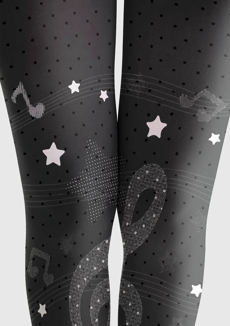 Viken Plan Musical elements Soundwave Split Tights Hosiery Pantyhose