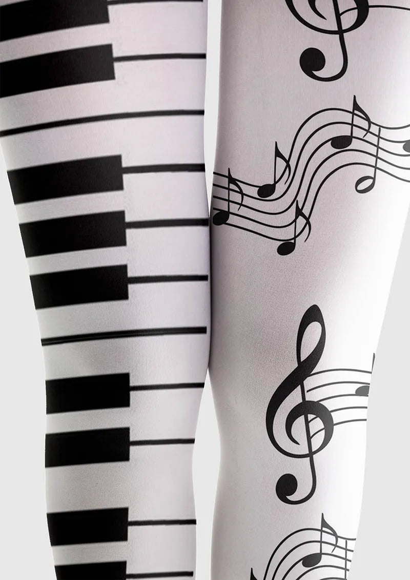 Viken Plan Musical elements Music Lines Tights Hosiery Pantyhose