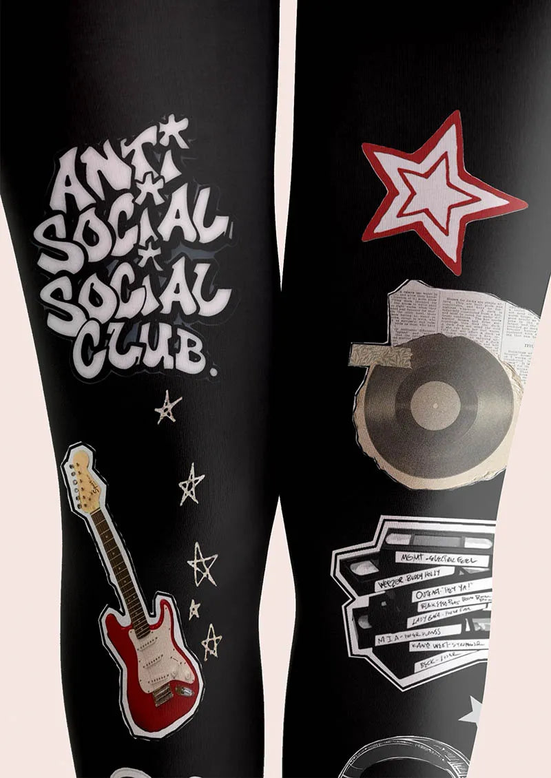 Viken Plan Musical elements Rock Statement Tights Hosiery Pantyhose