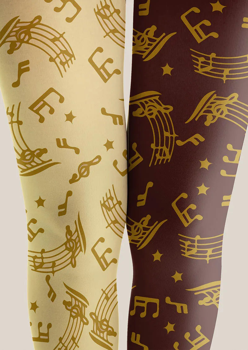 Viken Plan Musical elements Golden Melody Tights Hosiery Pantyhose
