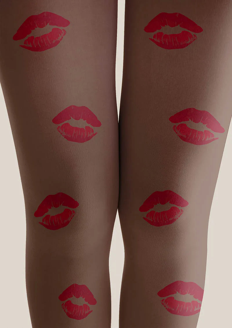 Viken Plan Valentine's Day Sweet Kiss Tights Hosiery Pantyhose