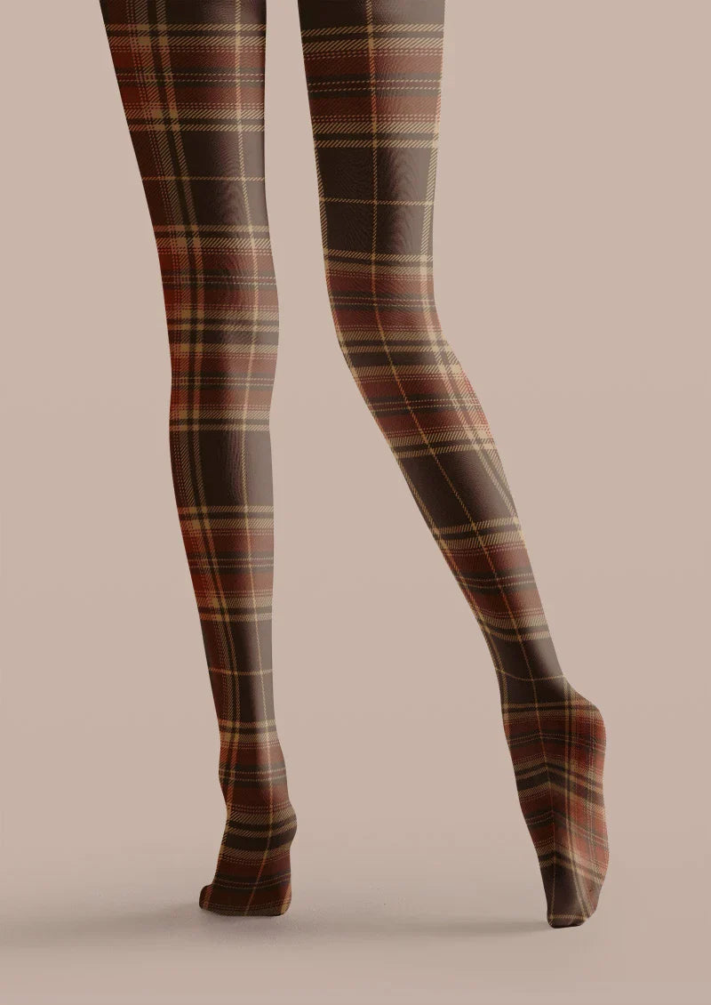 Viken Plan Highland Plaid Tights Hosiery Pantyhose