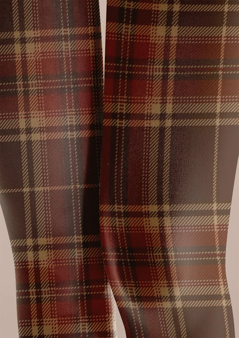 Viken Plan Highland Plaid Tights Hosiery Pantyhose