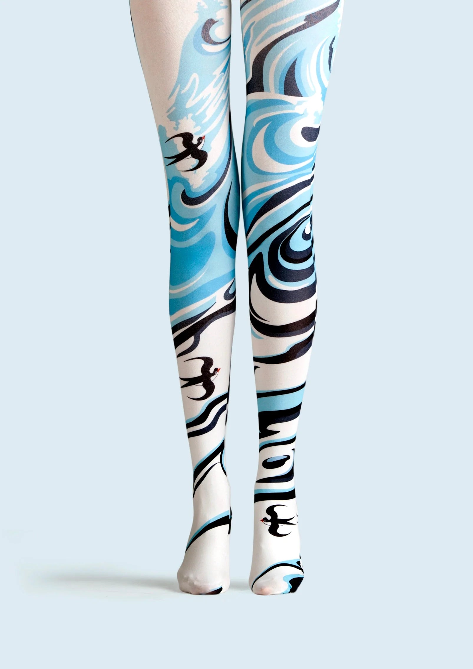 Viken Plan Art Print Tights Personality Pantyhose/Tights [SwallowStream]