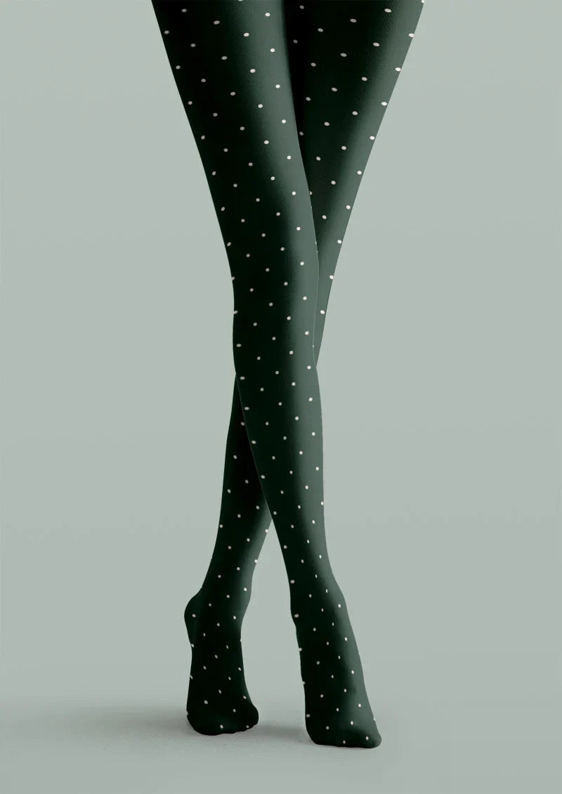 Viken Plan Green Dots Tights Hosiery Pantyhose