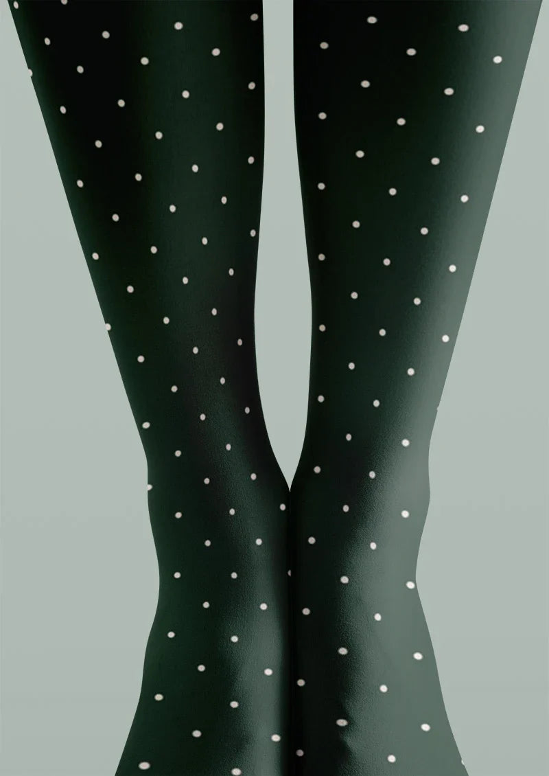 Viken Plan Green Dots Tights Hosiery Pantyhose