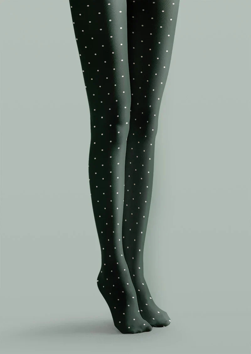 Viken Plan Green Dots Tights Hosiery Pantyhose
