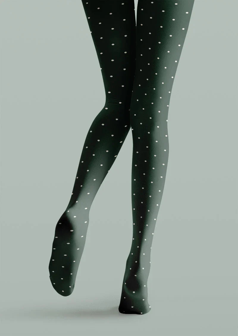 Viken Plan Green Dots Tights Hosiery Pantyhose