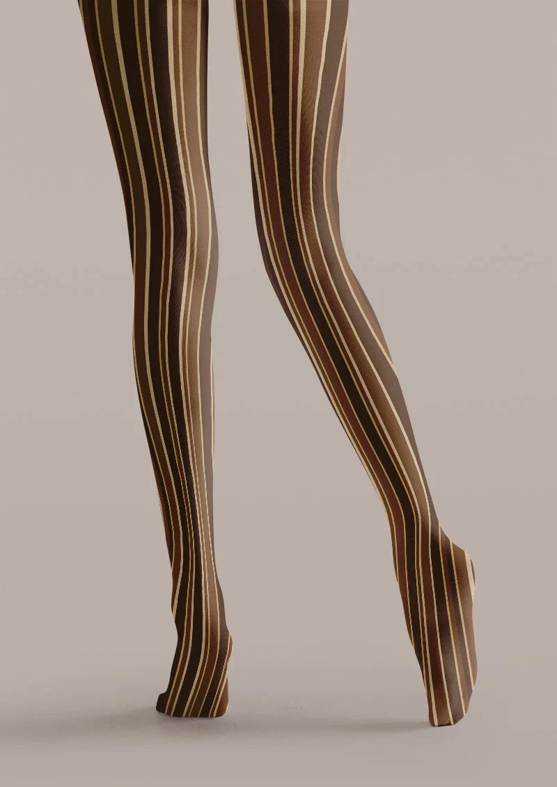 Viken Plan Coffee Grain Tights Hosiery Pantyhose