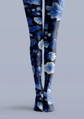 Viken Plan Blue Floral Tights Hosiery Pantyhose