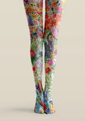 Viken Plan Colorful Abstract Garden Tights Hosiery Pantyhose