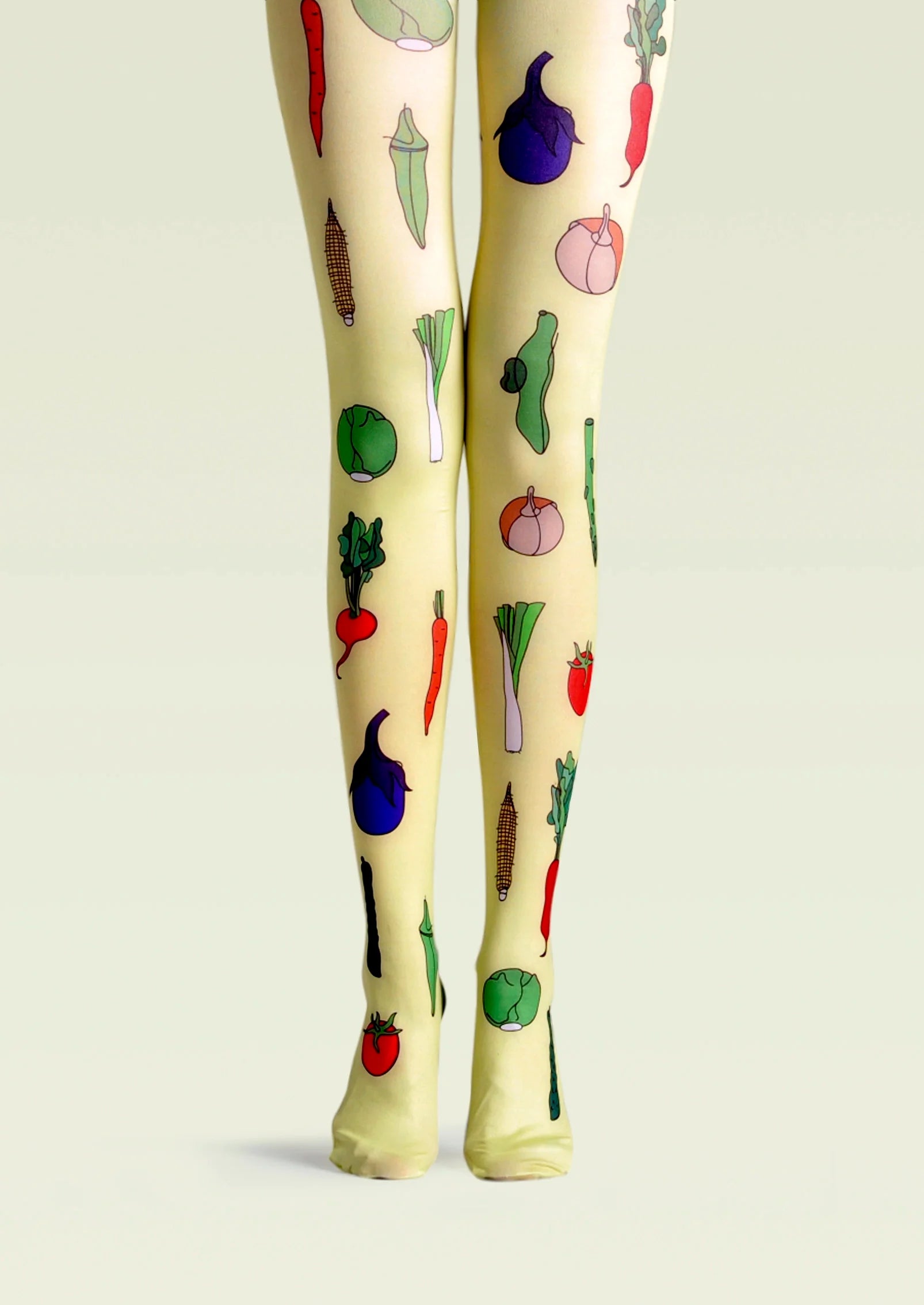 Viken Plan Fun Print Tights Art Pantyhose/Tights [Verdant Farm]