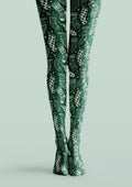 Viken Plan Green Bandana Western Tights Hosiery Pantyhose