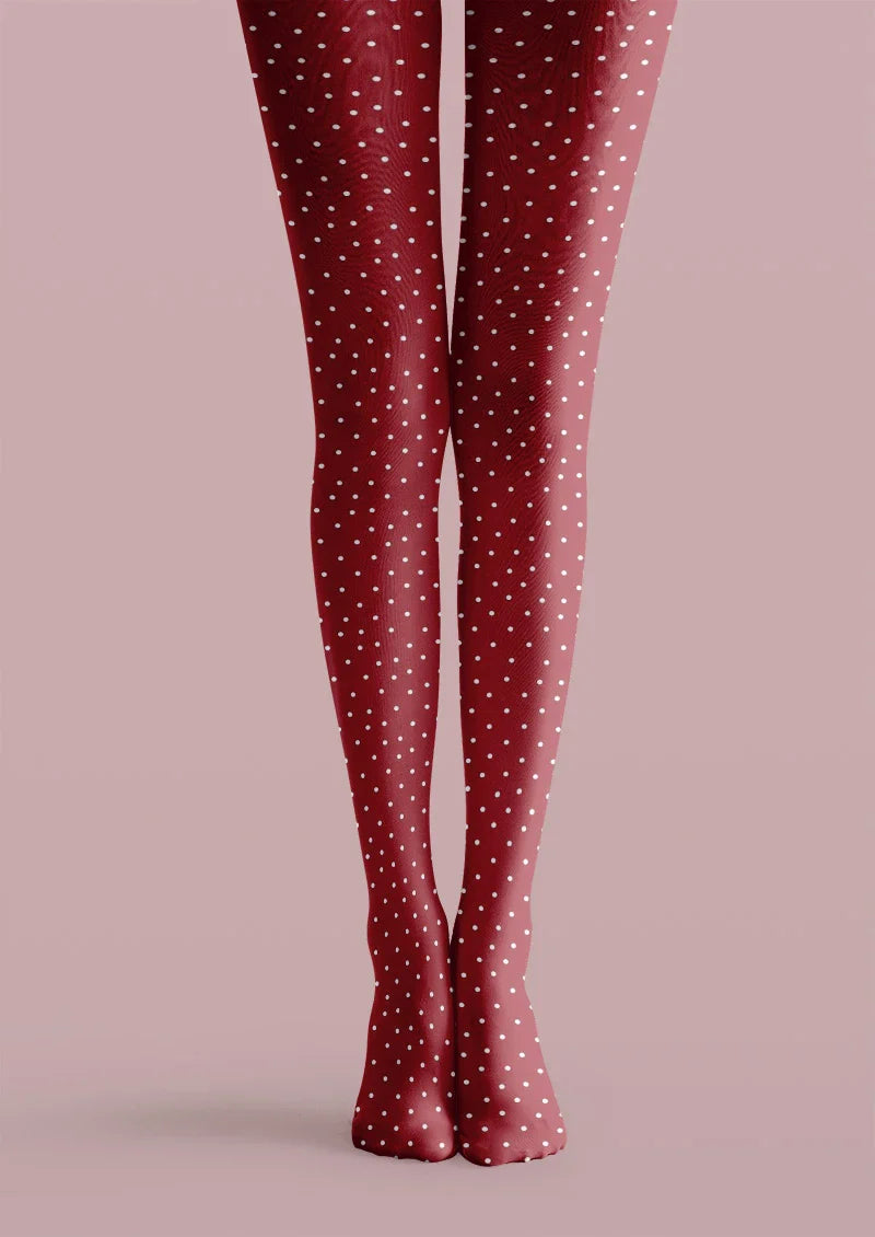 Viken Plan Cherry Dot Tights Hosiery Pantyhose