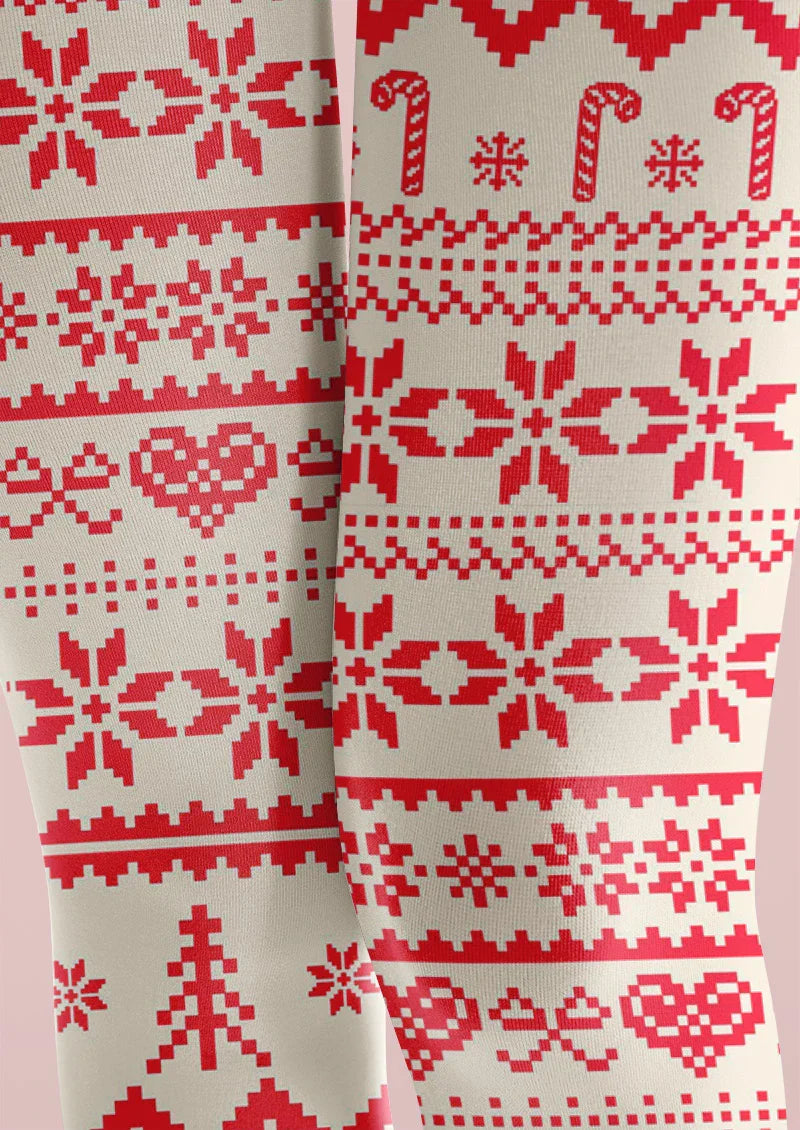 Viken Plan Christmas Nordicknit Tights Hosiery Pantyhose