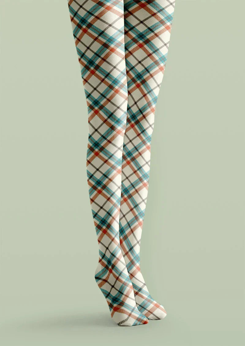 Viken Plan Highland Plaid Tights Hosiery Pantyhose