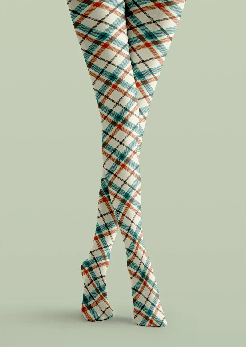 Viken Plan Highland Plaid Tights Hosiery Pantyhose