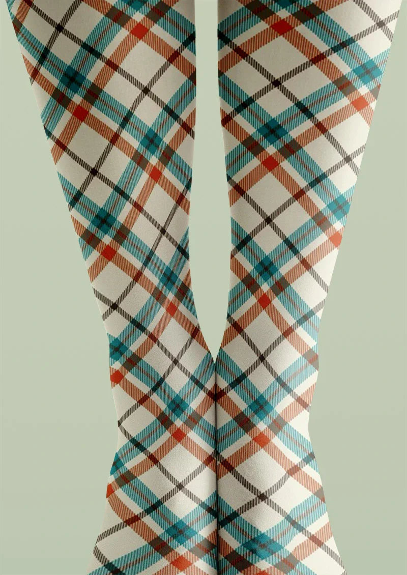 Viken Plan Highland Plaid Tights Hosiery Pantyhose