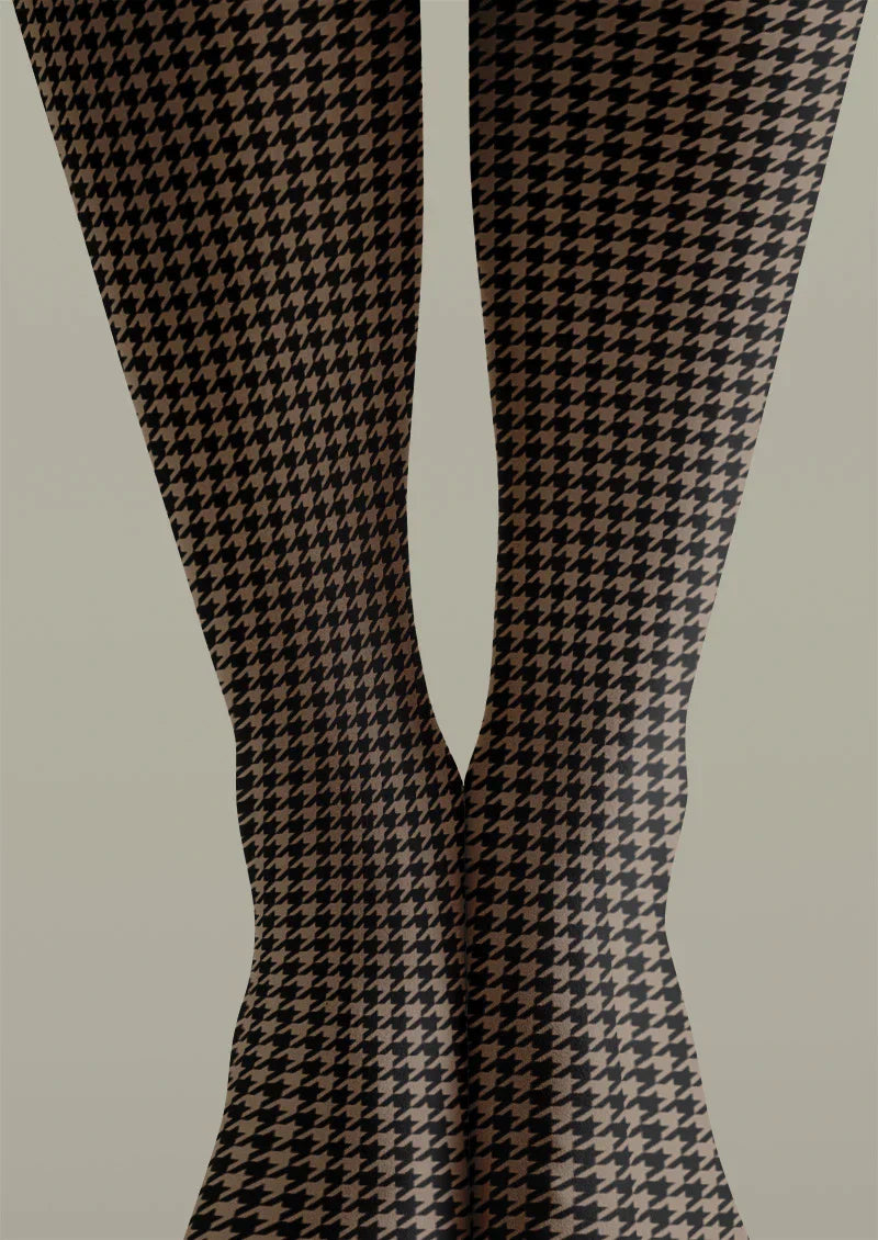 Viken Plan Houndstooth Tights Hosiery Pantyhose