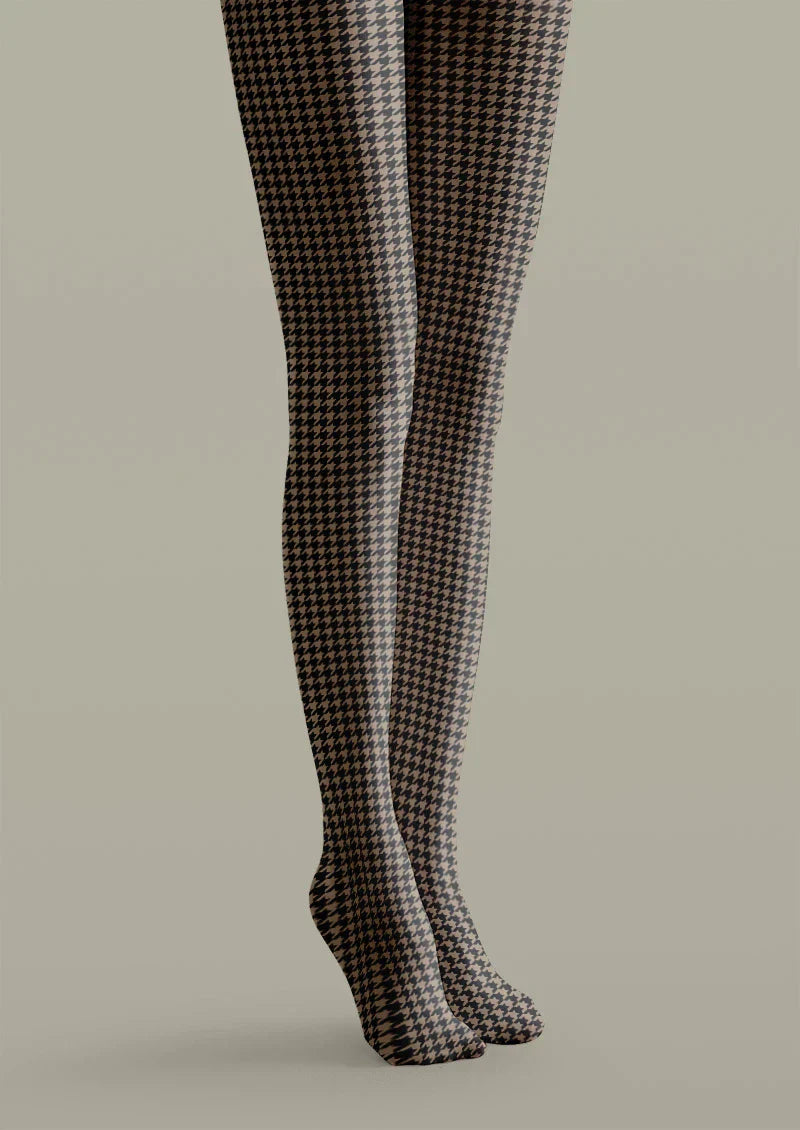 Viken Plan Houndstooth Tights Hosiery Pantyhose