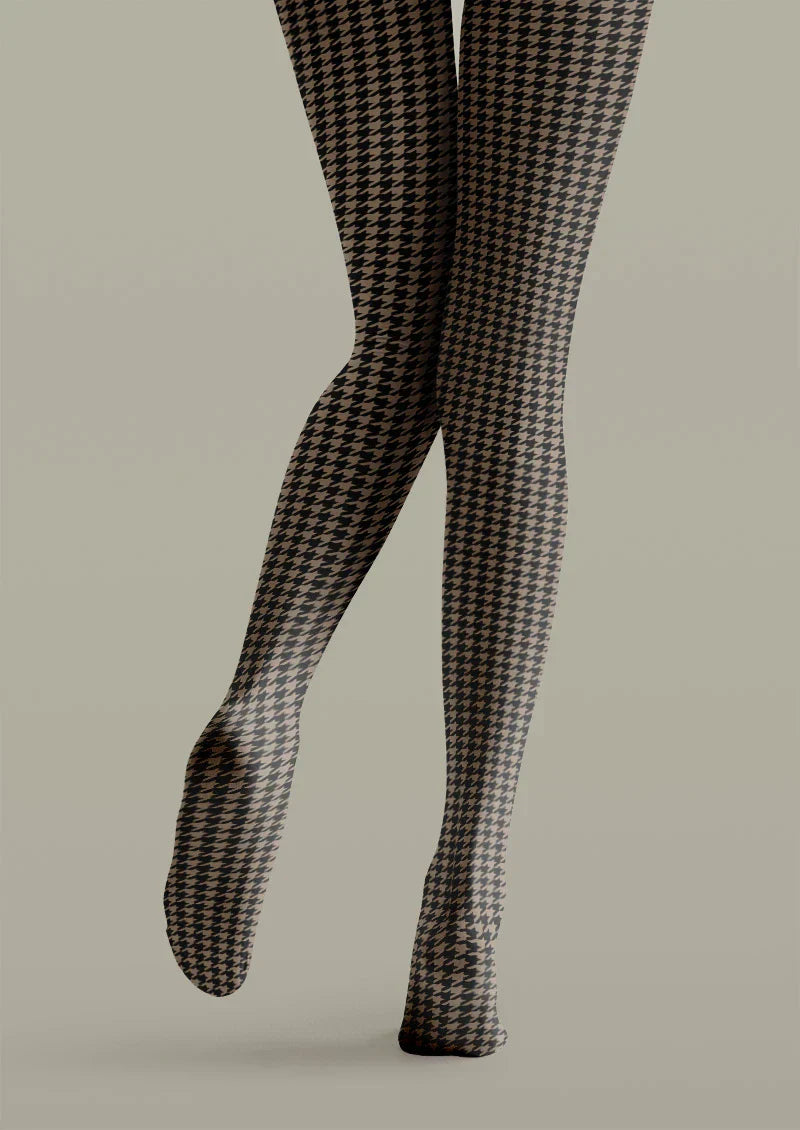 Viken Plan Houndstooth Tights Hosiery Pantyhose